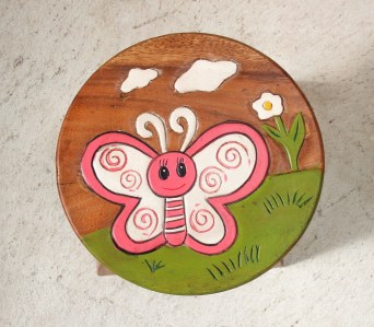 Kids-Stool-Pink-Butterfly-1