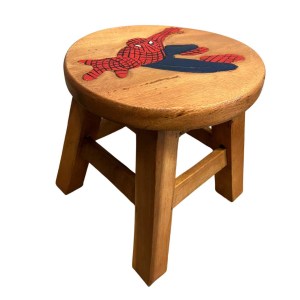 recycled-teak-kids-stool-spidey-barron-imports-kids-patterened-stools